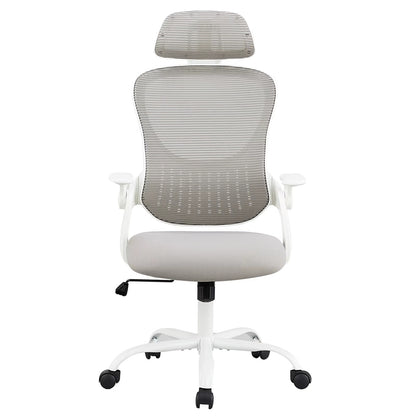Ergonomic Mesh Office Chair - Lumbar Support & Flip-up Arms